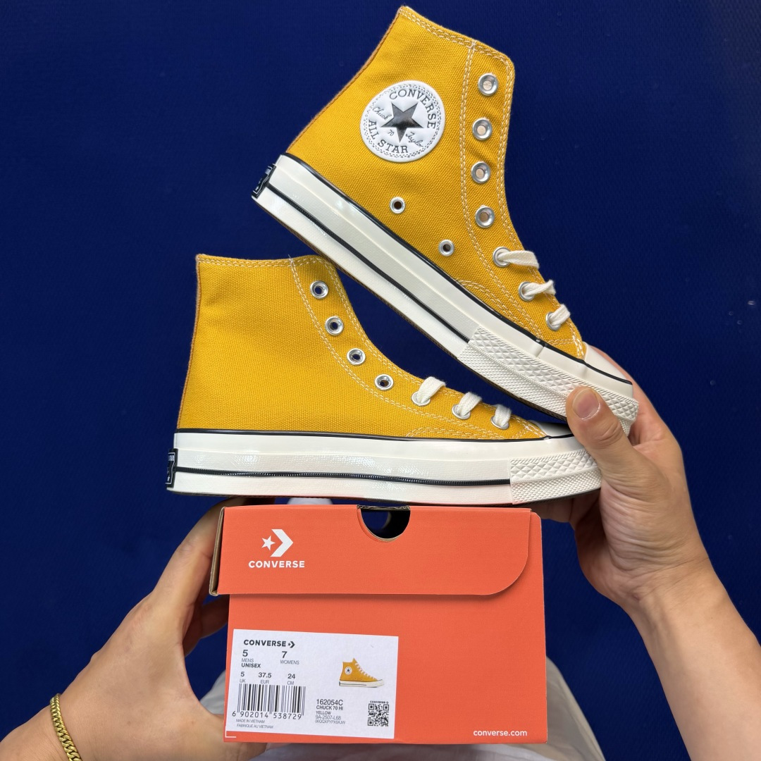 虎扑版‼️匡威黄色高帮！CConverse 匡威 Chuck 70 1970S 帆布休闲板鞋行业一线头部