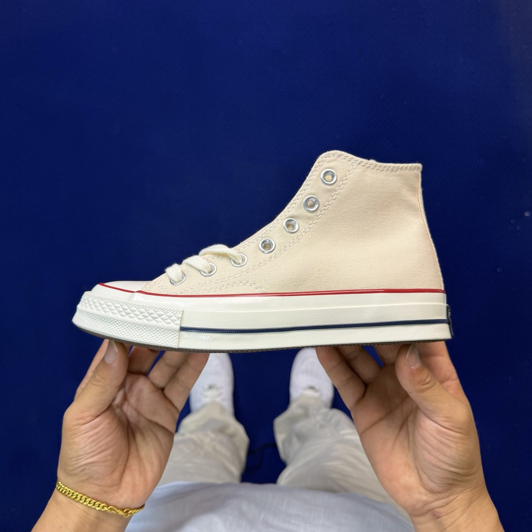 虎扑版‼️匡威米色高帮！CConverse 匡威 Chuck 70 1970S 帆布休闲板鞋行业一线头部