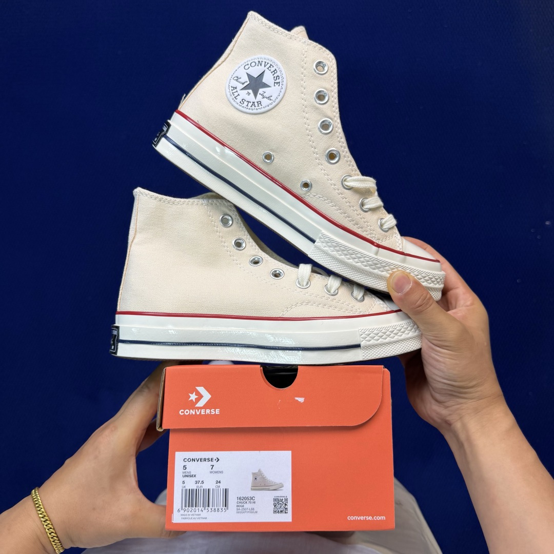 虎扑版‼️匡威米色高帮！CConverse 匡威 Chuck 70 1970S 帆布休闲板鞋行业一线头部