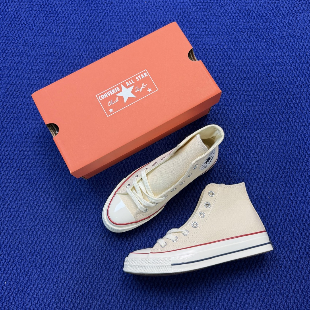 虎扑版‼️匡威米色高帮！CConverse 匡威 Chuck 70 1970S 帆布休闲板鞋行业一线头部