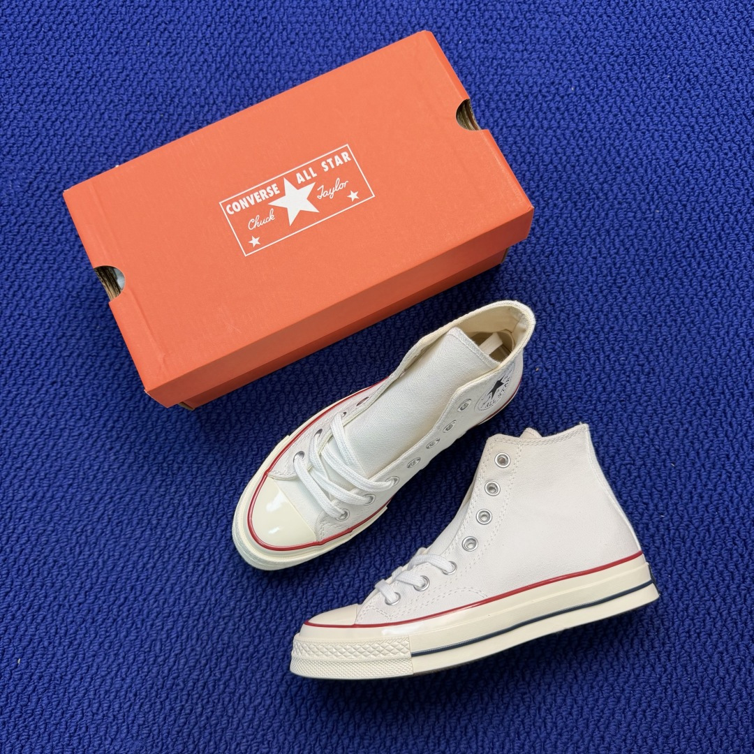 虎扑版‼️匡威白色高帮！CConverse 匡威 Chuck 70 1970S 帆布休闲板鞋行业一线头部