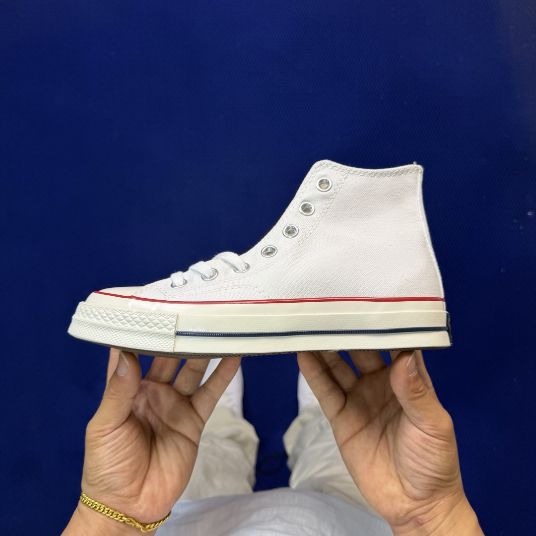 虎扑版‼️匡威白色高帮！CConverse 匡威 Chuck 70 1970S 帆布休闲板鞋行业一线头部