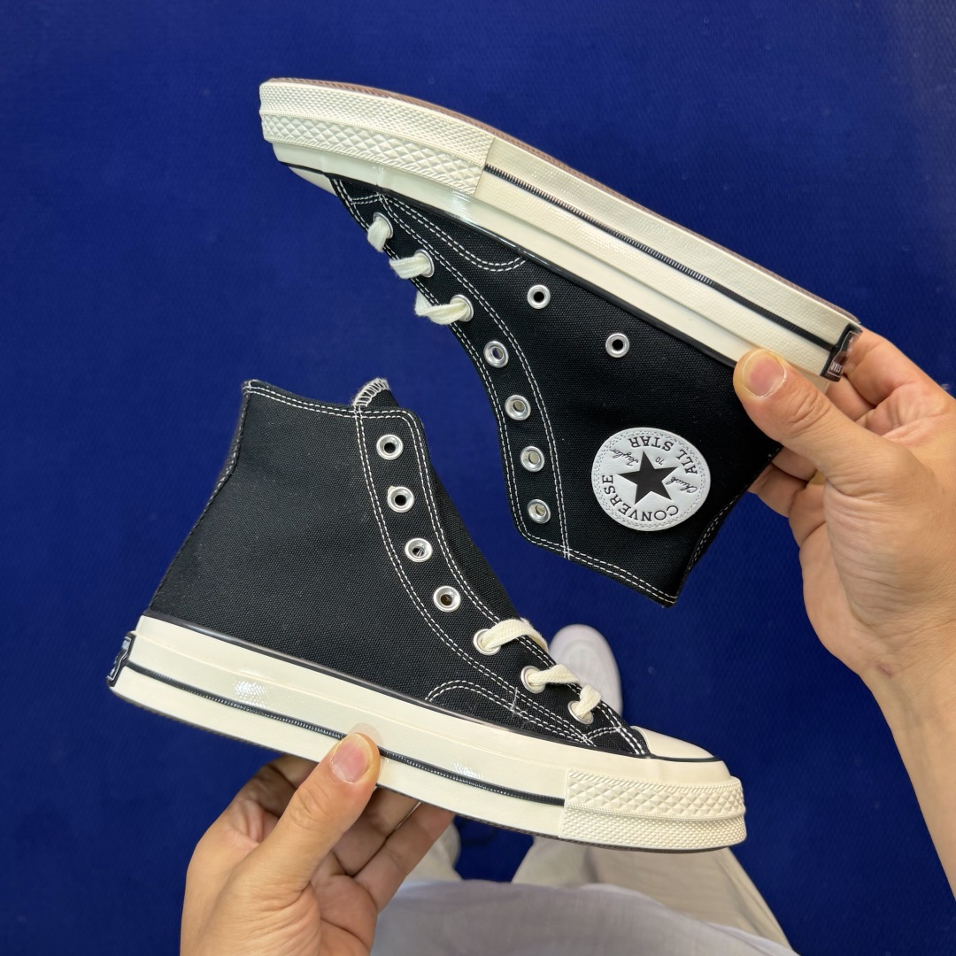 虎扑版‼️匡威黑色高帮！CConverse 匡威 Chuck 70 1970S 帆布休闲板鞋行业一线头部