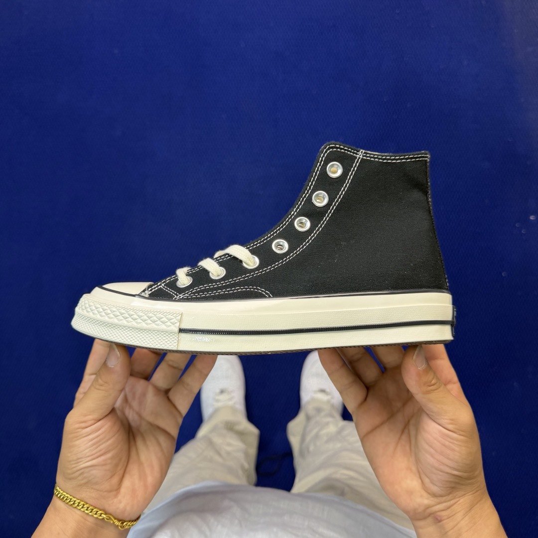 虎扑版‼️匡威黑色高帮！CConverse 匡威 Chuck 70 1970S 帆布休闲板鞋行业一线头部