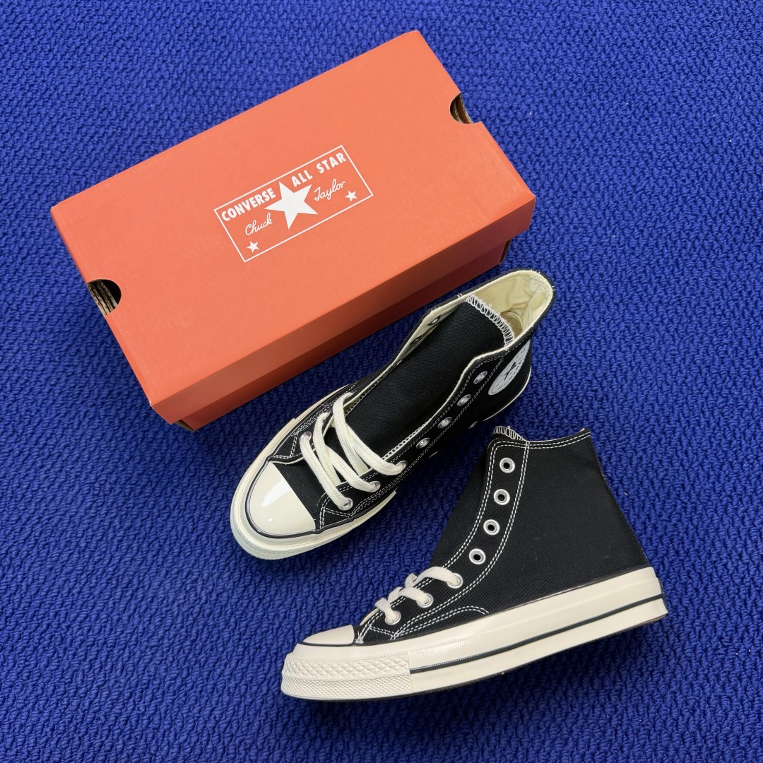 虎扑版‼️匡威黑色高帮！CConverse 匡威 Chuck 70 1970S 帆布休闲板鞋行业一线头部