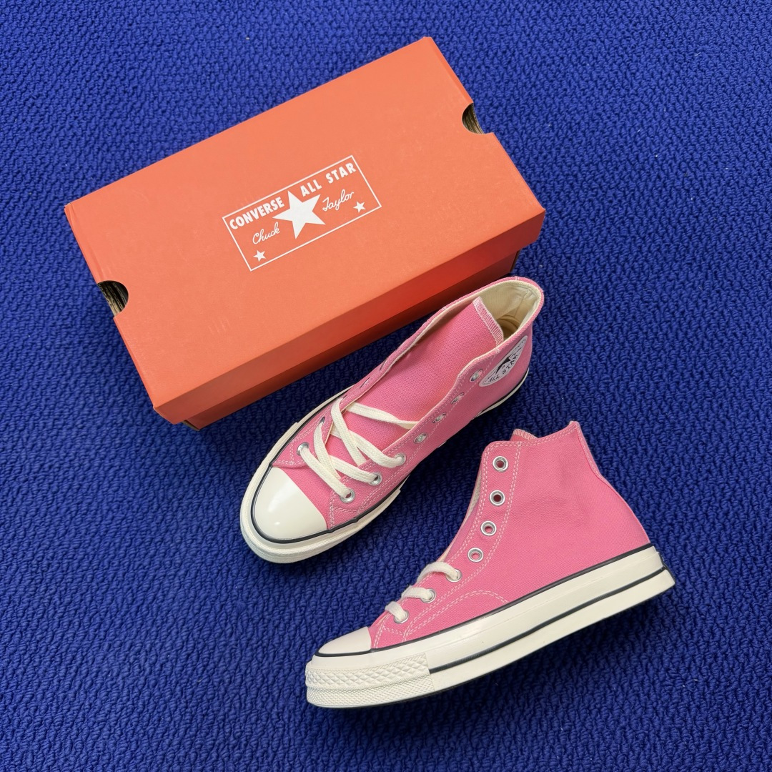 虎扑版‼️匡威芭比粉高帮！CConverse 匡威 Chuck 70 1970S 帆布休闲板鞋行业一线头