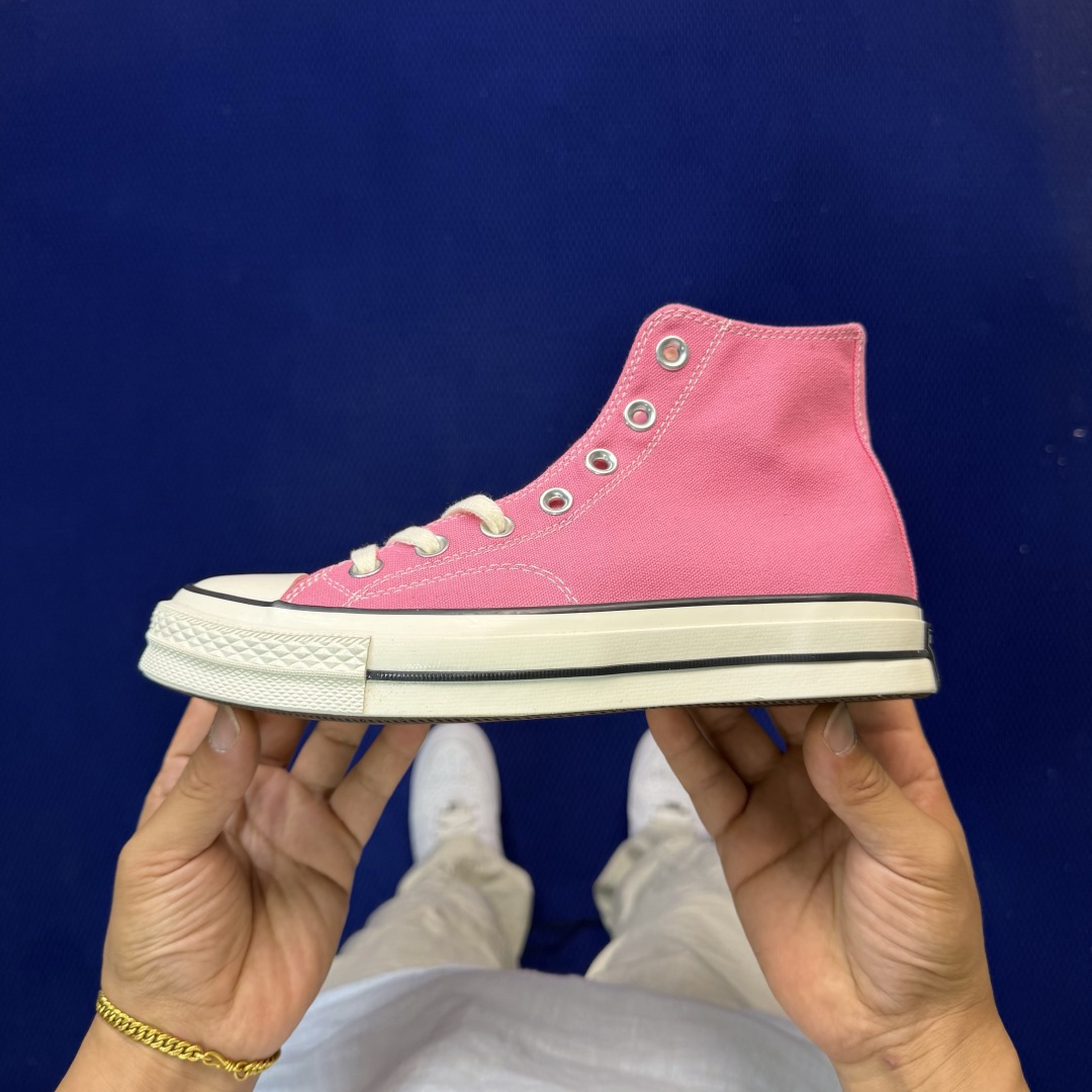 虎扑版‼️匡威芭比粉高帮！CConverse 匡威 Chuck 70 1970S 帆布休闲板鞋行业一线头
