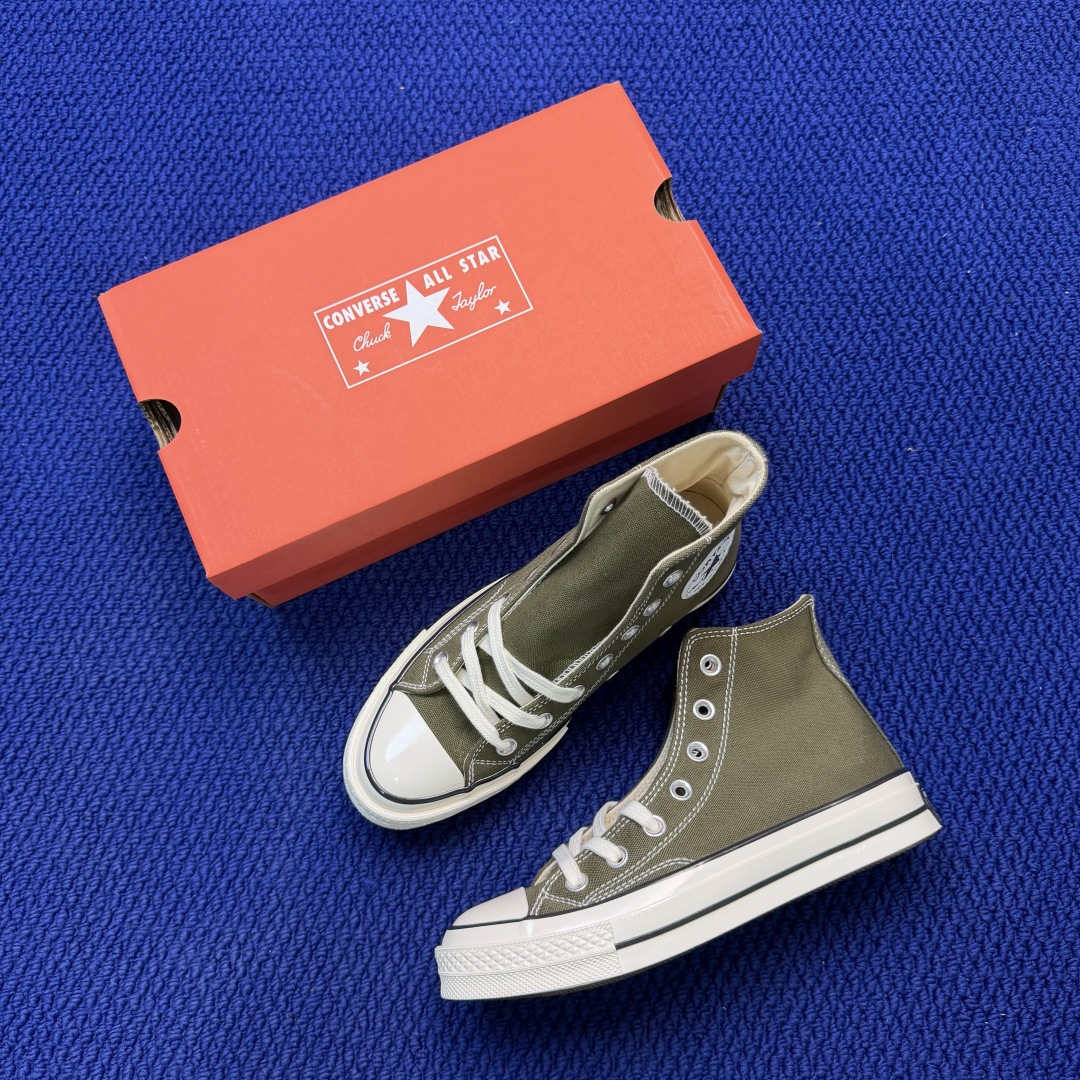 虎扑版‼️匡威军绿高帮！CConverse 匡威 Chuck 70 1970S 帆布休闲板鞋行业一线头部