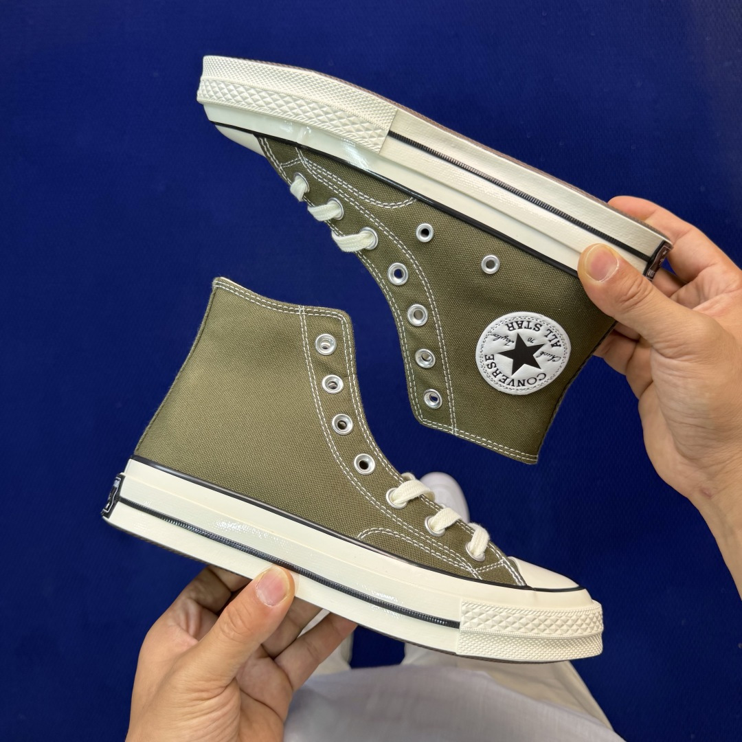 虎扑版‼️匡威军绿高帮！CConverse 匡威 Chuck 70 1970S 帆布休闲板鞋行业一线头部