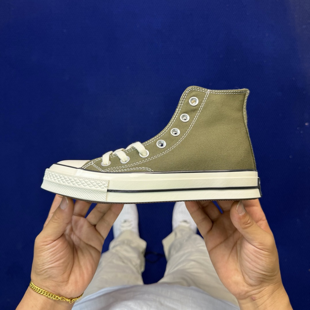 虎扑版‼️匡威军绿高帮！CConverse 匡威 Chuck 70 1970S 帆布休闲板鞋行业一线头部