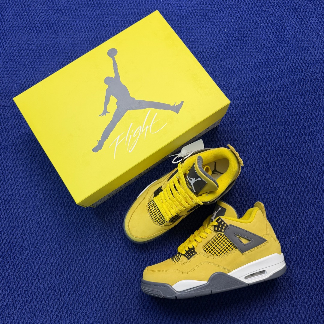 特殊色顶级性价比 aj4系列：电母全头层纯原大厂品质！货号：CT8527-700 尺码40-47.5带半