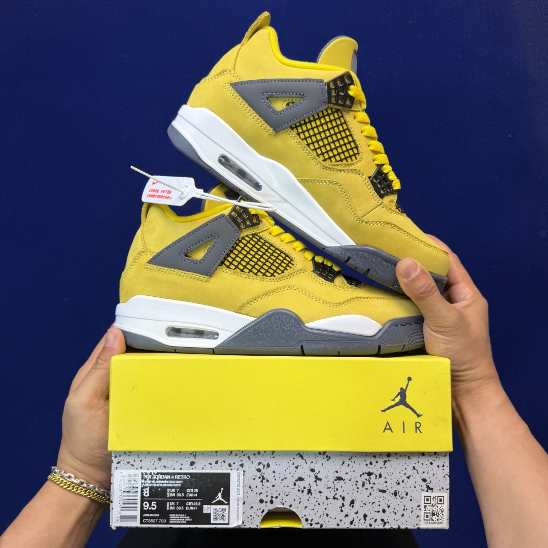 特殊色顶级性价比 aj4系列：电母全头层纯原大厂品质！货号：CT8527-700 尺码40-47.5带半