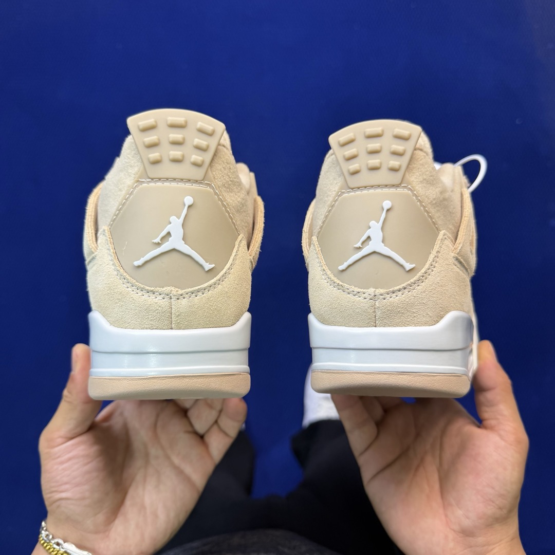 顶级性价比 aj4系列：米棕色全头层纯原大厂品质！货号：HV0823-200 尺码36-45带半码