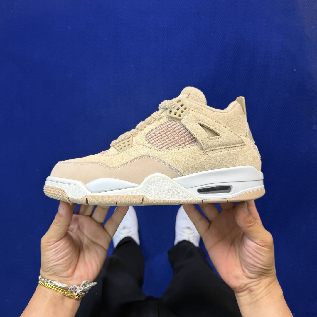 顶级性价比 aj4系列：米棕色全头层纯原大厂品质！货号：HV0823-200 尺码36-45带半码