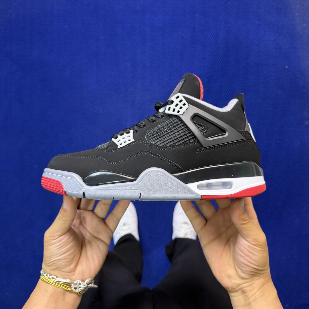 顶级性价比 aj4系列：黑红公牛全头层纯原大厂品质！货号：-060 尺码40-47.5带半码