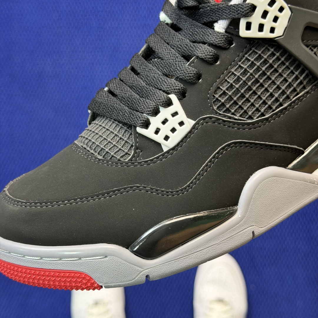 顶级性价比 aj4系列：黑红公牛全头层纯原大厂品质！货号：-060 尺码40-47.5带半码