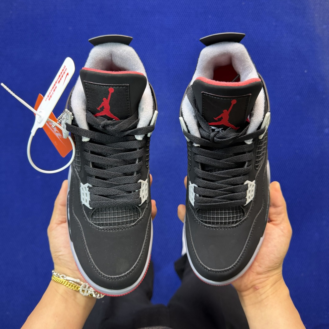 顶级性价比 aj4系列：黑红公牛全头层纯原大厂品质！货号：-060 尺码40-47.5带半码