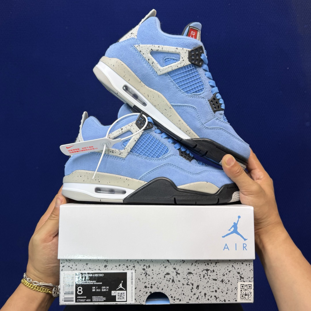 顶级性价比 aj4系列：大学蓝全头层纯原大厂品质！货号：CT8527-400 尺码39-47.5带半码