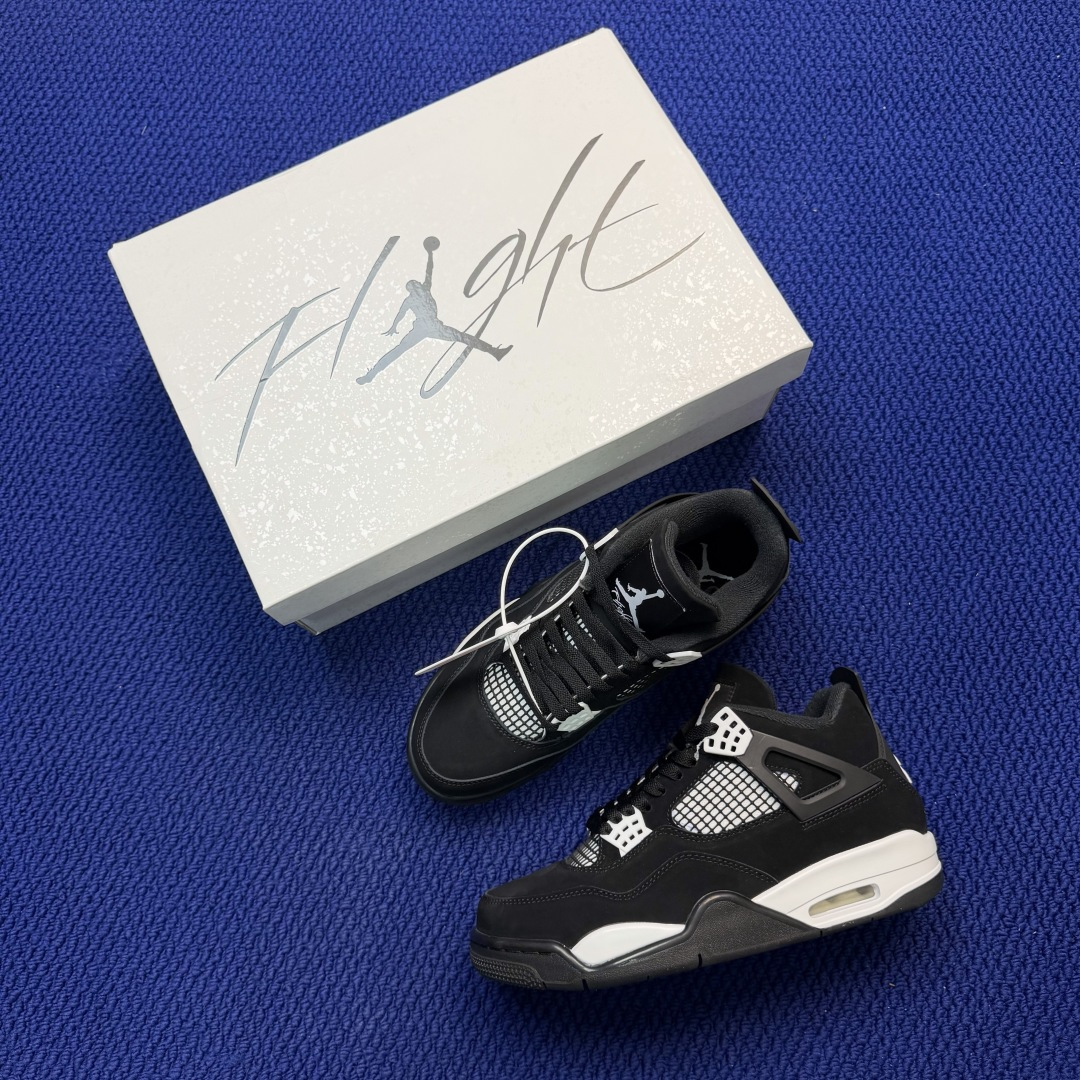 顶级性价比 aj4系列：黑白全头层纯原大厂品质！货号：FQ8138-001 尺码36-47.5带半码