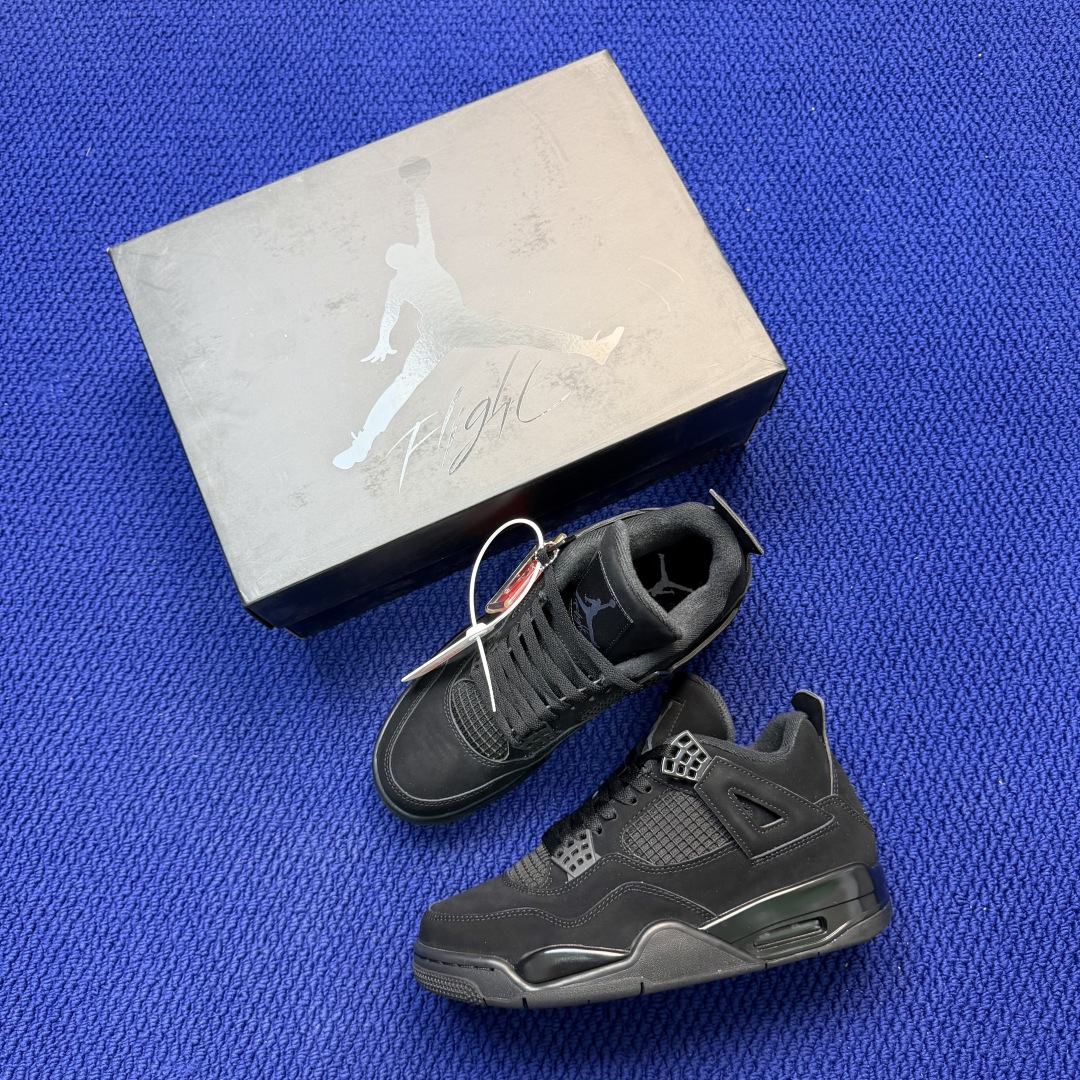 顶级性价比 aj4系列：黑猫🐈‍⬛全头层纯原大厂品质！货号：CU1110-010 尺码40-47.5带半
