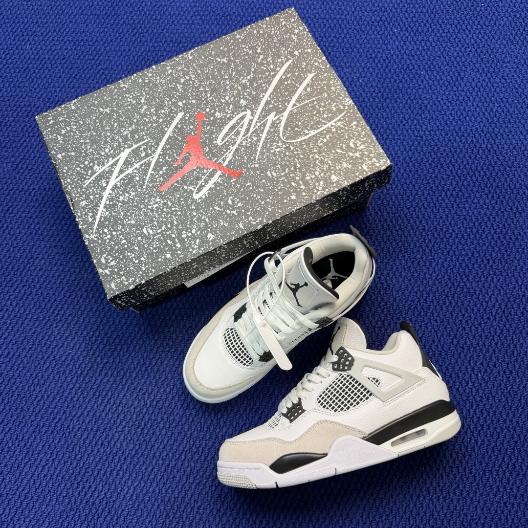 顶级性价比 aj4系列：小白水泥全头层纯原大厂品质！货号：DH6927-111 尺码40-47.5带半码