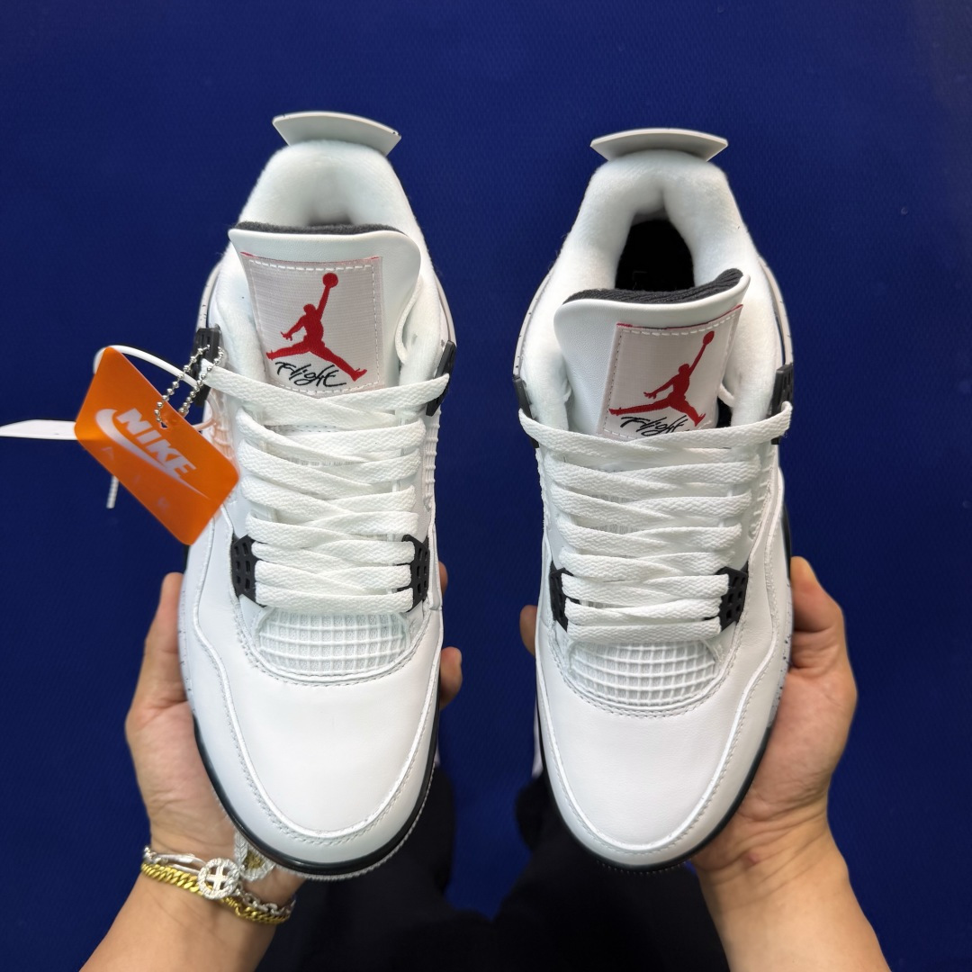 顶级性价比 aj4系列：白水泥全头层纯原大厂品质！货号：-192 尺码36-47.5带半码