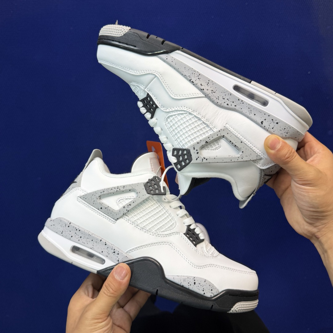 顶级性价比 aj4系列：白水泥全头层纯原大厂品质！货号：-192 尺码36-47.5带半码