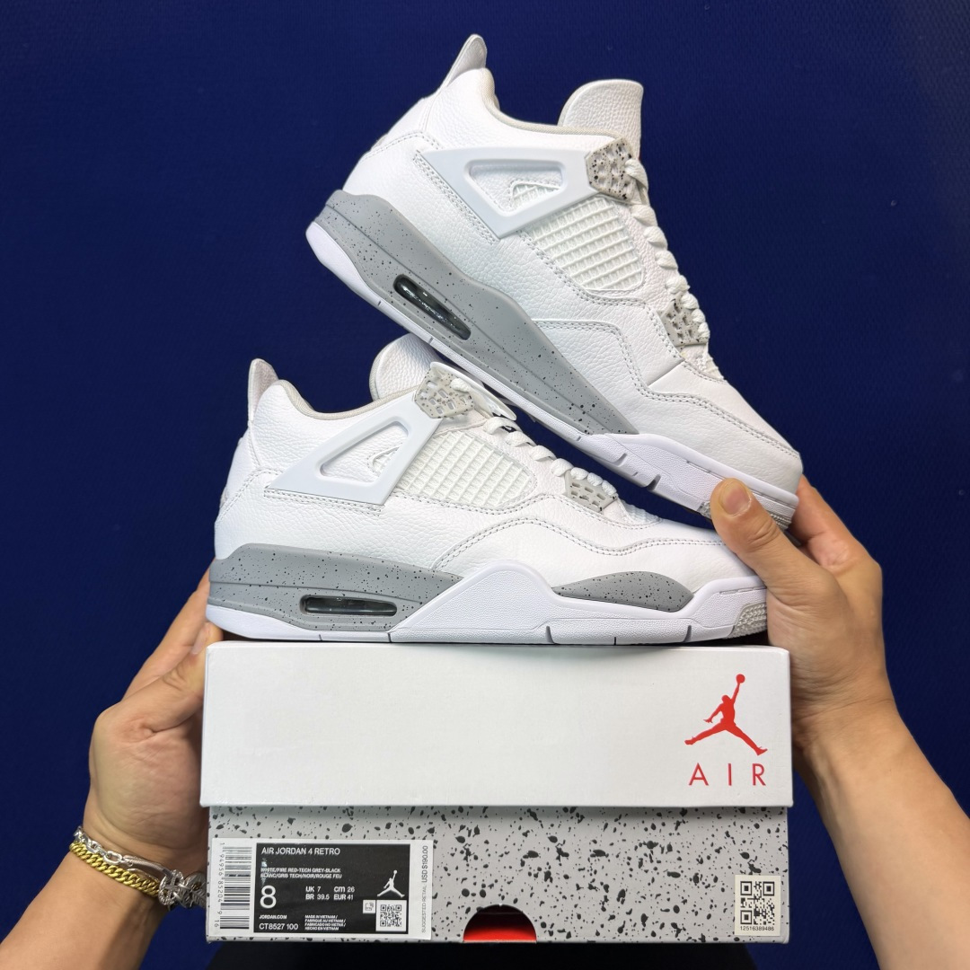 顶级性价比 aj4系列：白奥利奥全头层纯原大厂品质！货号：CT8527-100 尺码40-47.5带半码