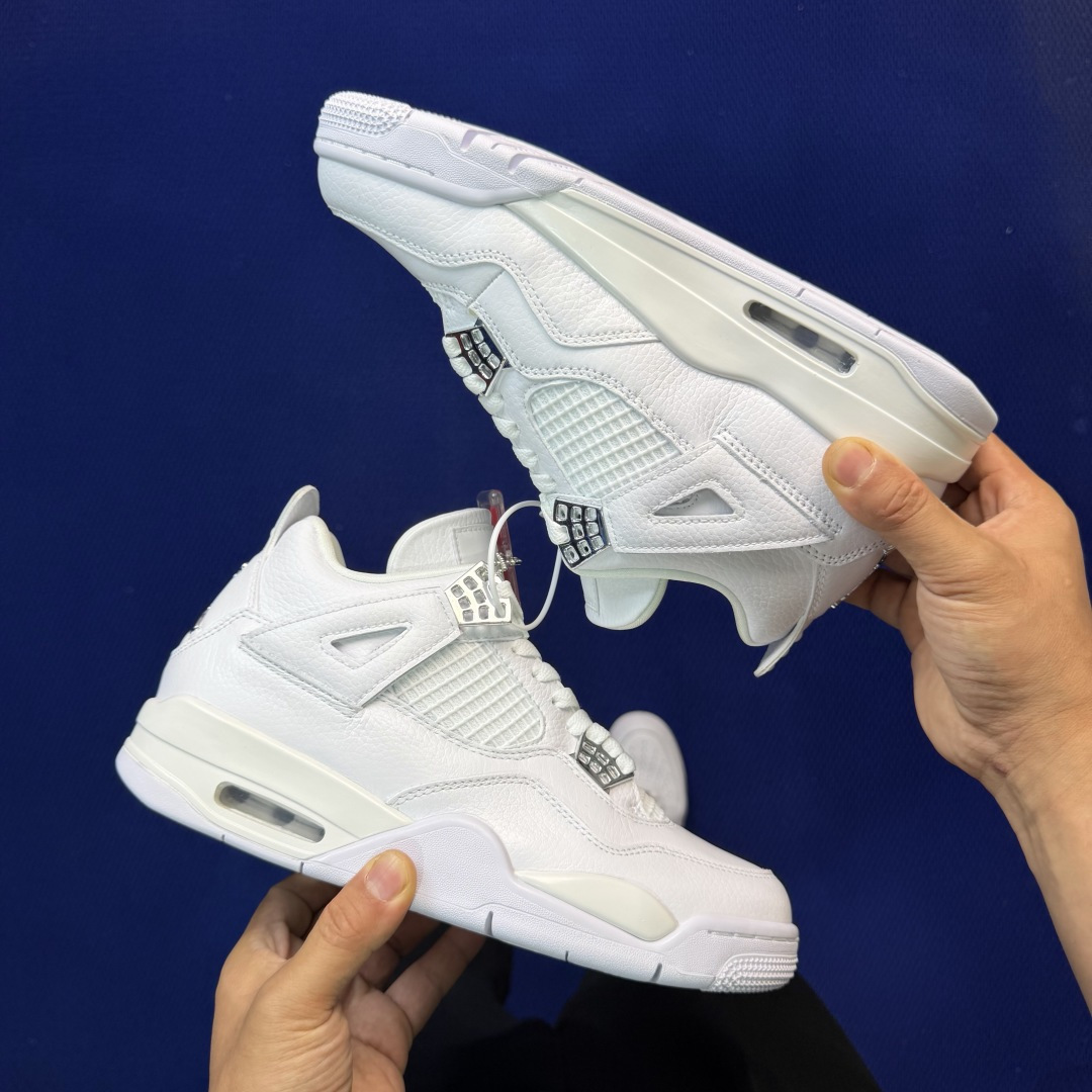 顶级性价比 aj4系列：纯白银全头层纯原大厂品质！货号：-100 尺码40-47.5带半码