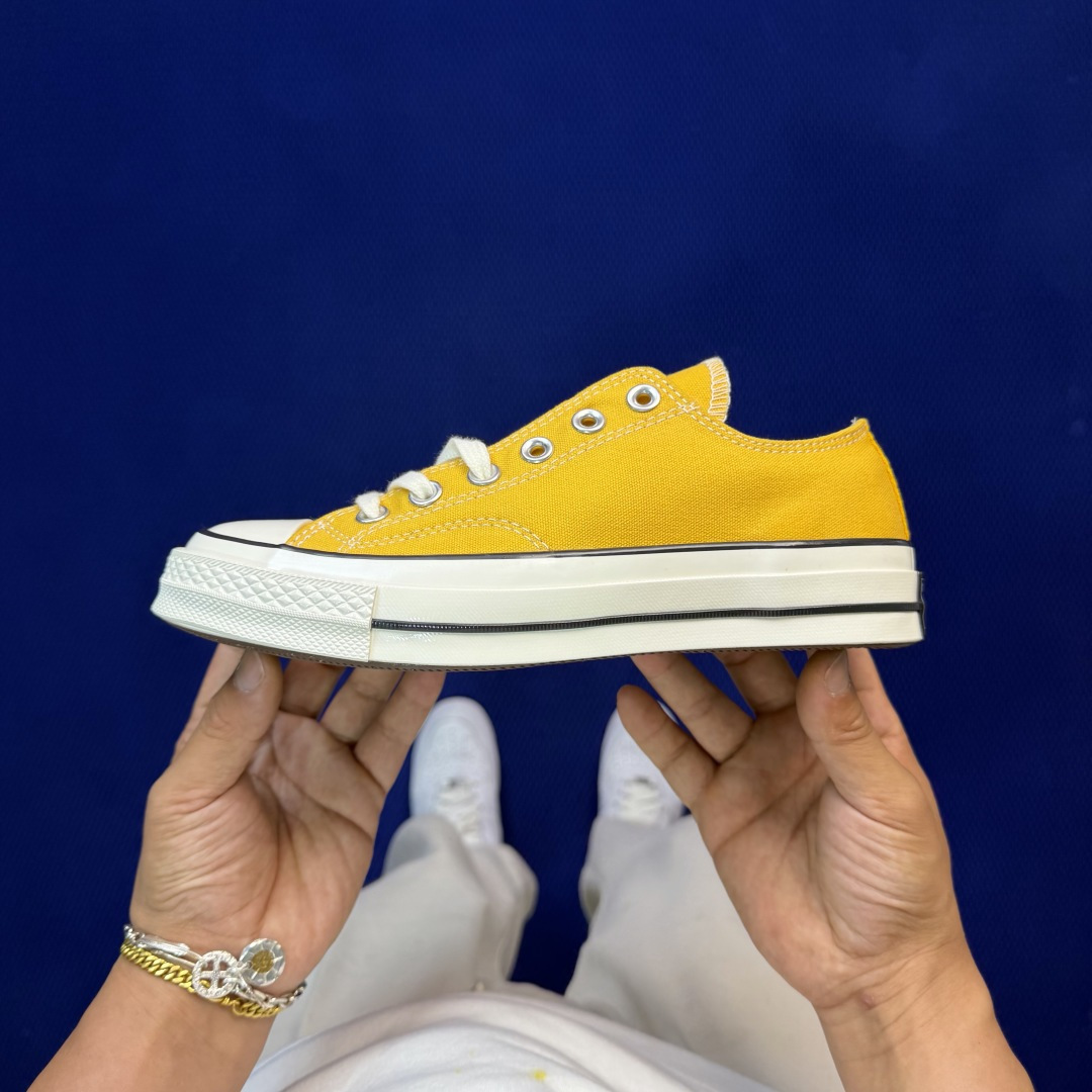 虎扑版‼️匡威黄色低帮！CConverse 匡威 Chuck 70 1970S 帆布休闲板鞋行业一线头部