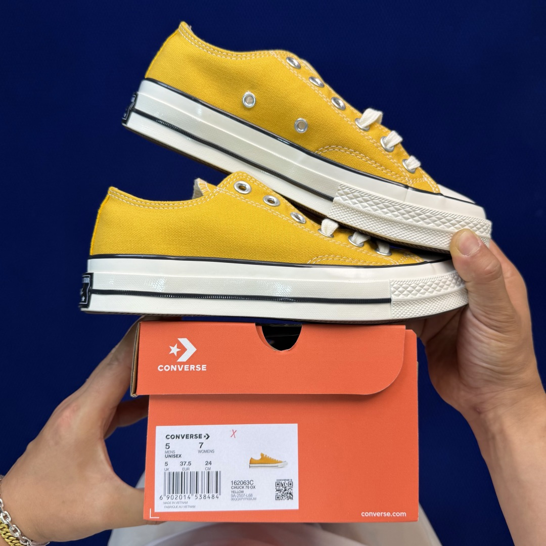 虎扑版‼️匡威黄色低帮！CConverse 匡威 Chuck 70 1970S 帆布休闲板鞋行业一线头部