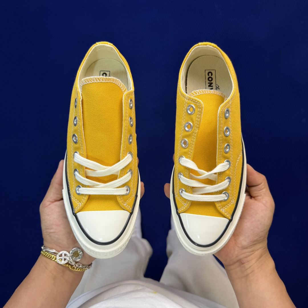 虎扑版‼️匡威黄色低帮！CConverse 匡威 Chuck 70 1970S 帆布休闲板鞋行业一线头部