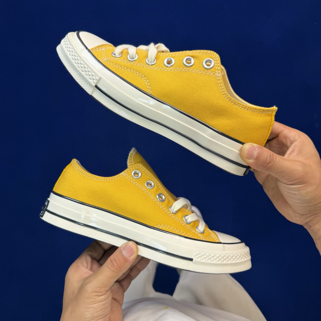 虎扑版‼️匡威黄色低帮！CConverse 匡威 Chuck 70 1970S 帆布休闲板鞋行业一线头部