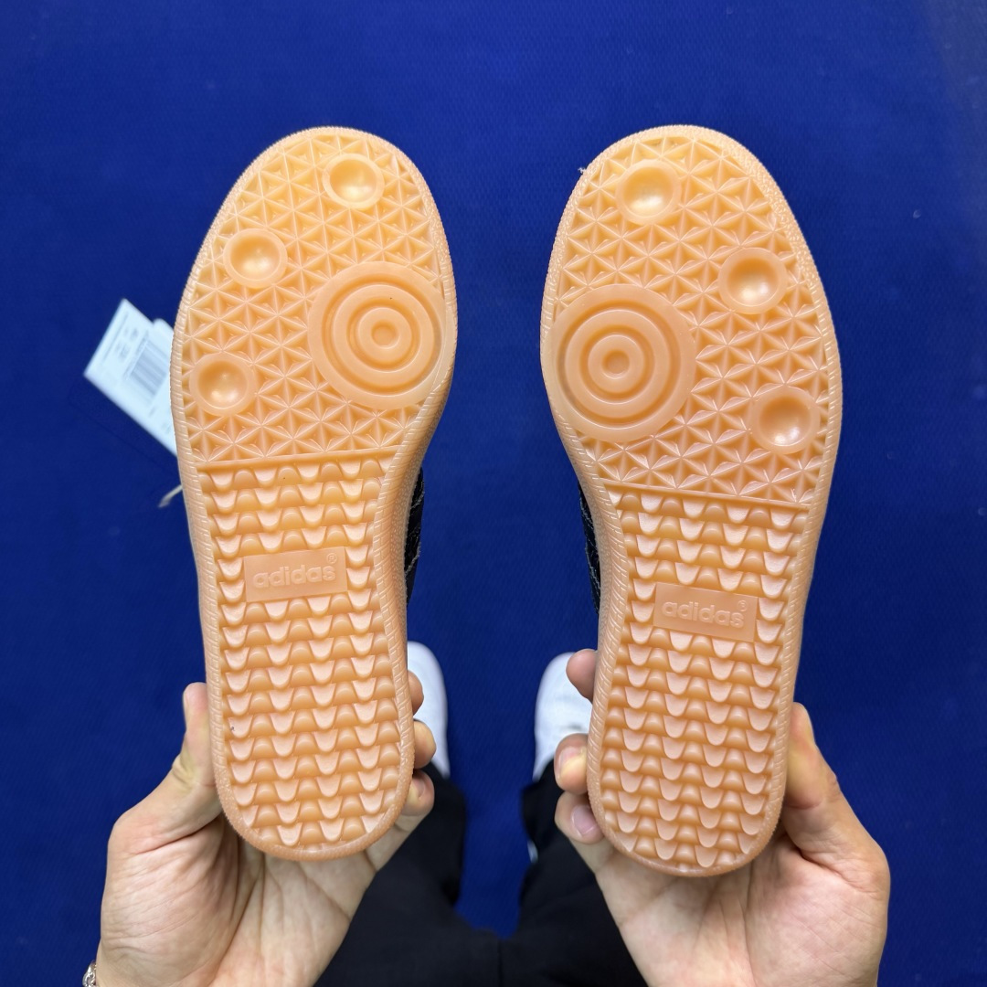 桑巴德训拖鞋一脚蹬 两色出货！adidas originals Samba OG MULE 包头拖鞋 黑