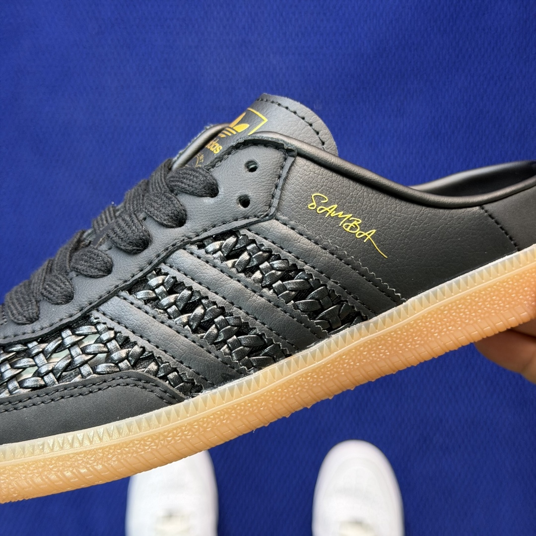 桑巴德训拖鞋一脚蹬 两色出货！adidas originals Samba OG MULE 包头拖鞋 黑