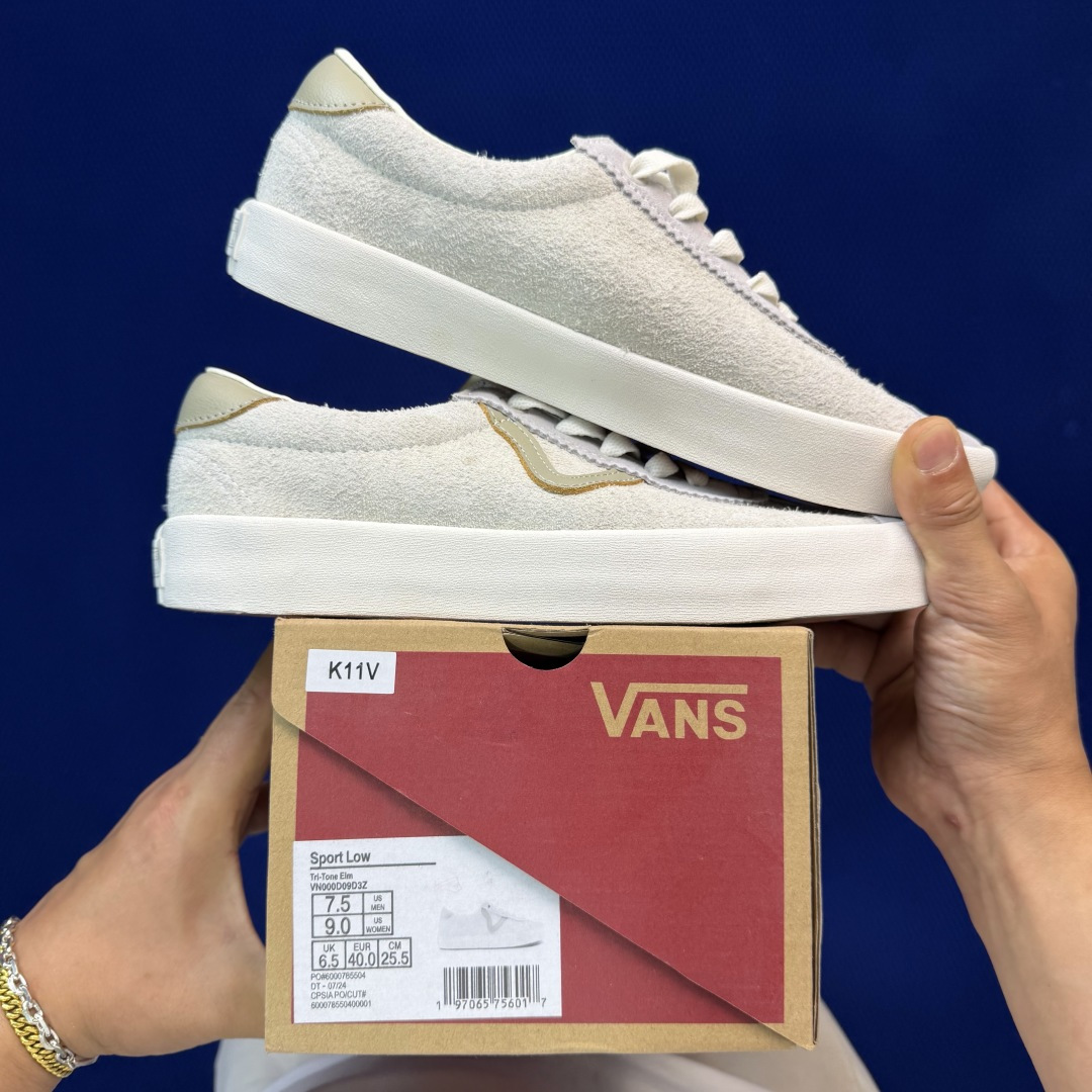 虎扑版！Vans Sport Low 低帮K11V纯原级别外贸订单！万斯经典 硫化帆布板鞋正品海鸥线 鞋