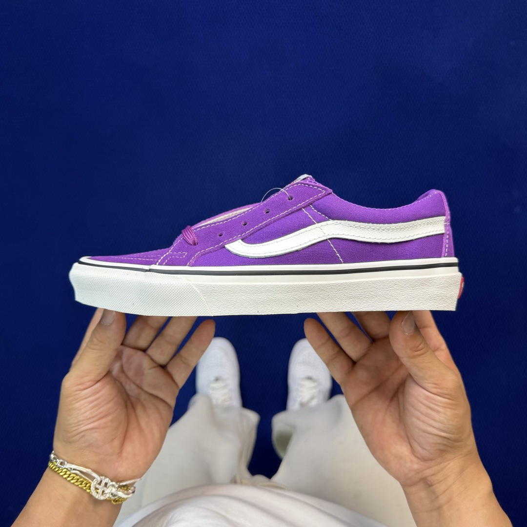 虎扑版！Vans Sk8-Low 低帮 K12V纯原级别外贸订单！万斯经典 硫化帆布板鞋正品海鸥线 鞋头