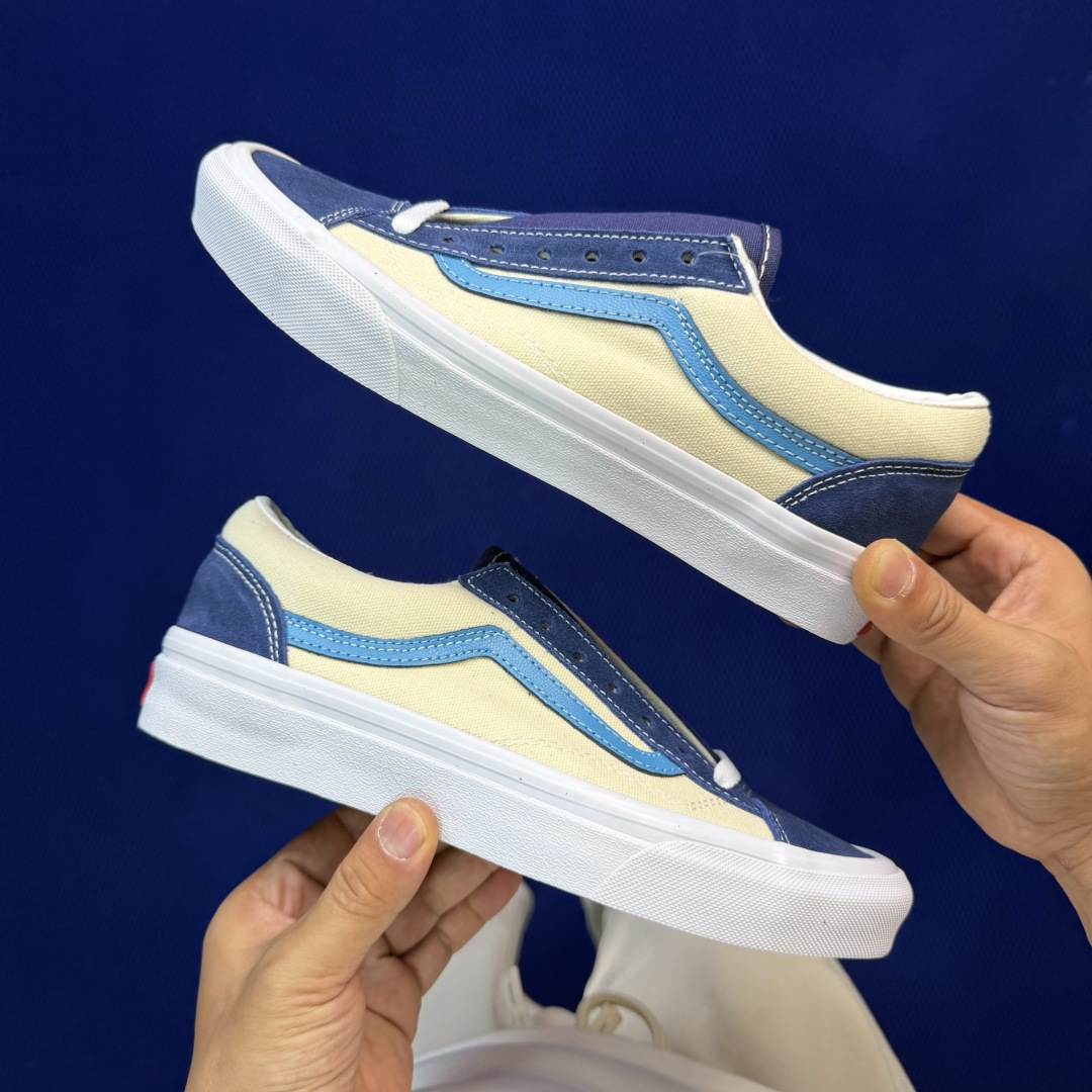 虎扑版！Vans Style 36 低帮 K03V纯原级别外贸订单！万斯经典 硫化帆布板鞋正品海鸥线 鞋