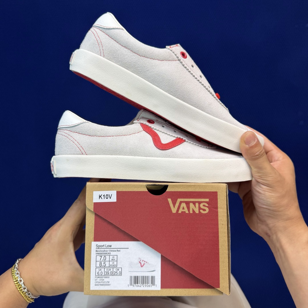虎扑版！Vans Sport Low 低帮K10V纯原级别外贸订单！万斯经典 硫化帆布板鞋正品海鸥线 鞋