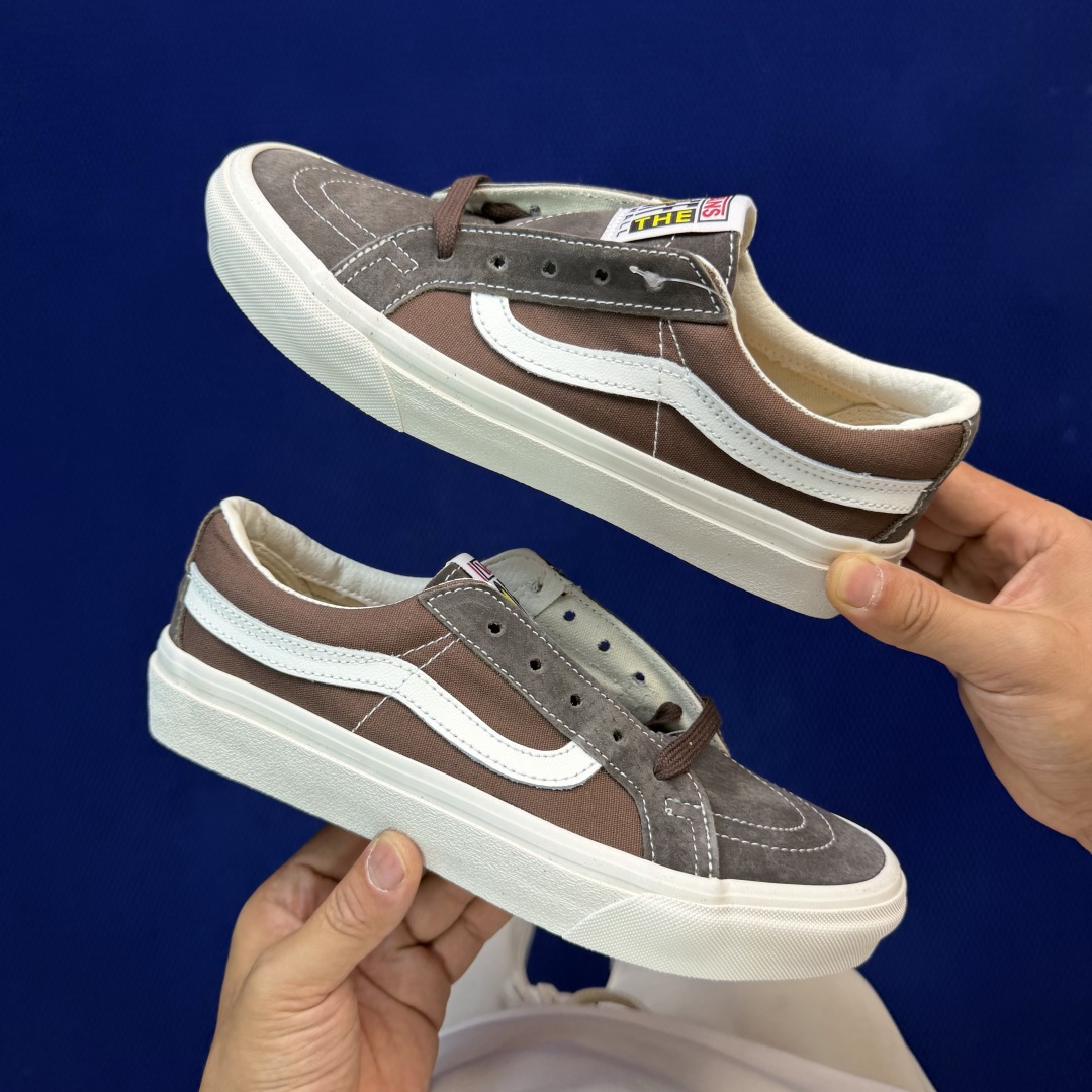 虎扑版！Vans Sk8-Low 低帮 K13V纯原级别外贸订单！万斯经典 硫化帆布板鞋正品海鸥线 鞋头