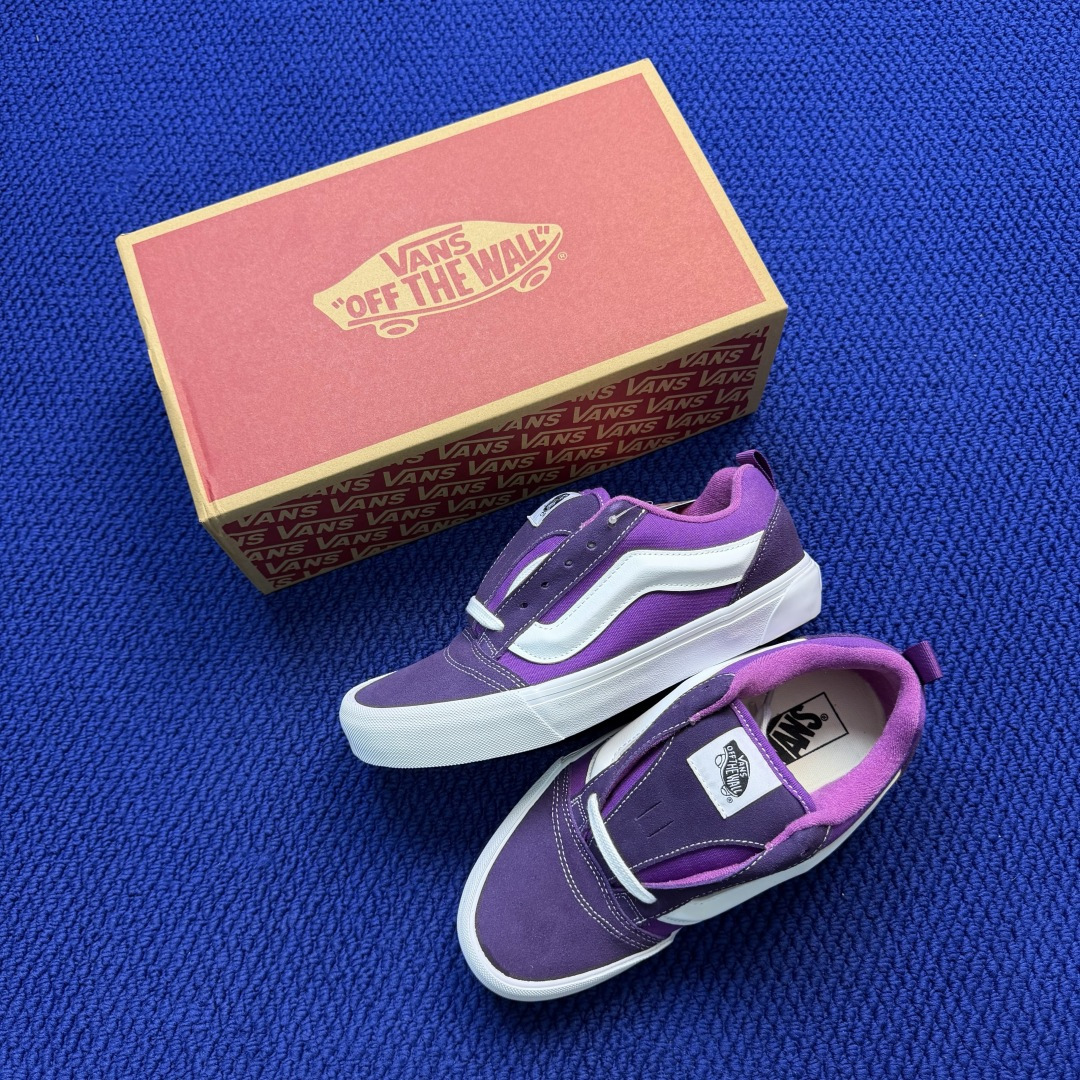 虎扑版！Vans Knu-Skool 低帮 KK30纯原级别外贸订单！万斯经典 硫化帆布板鞋 粗宽立体标
