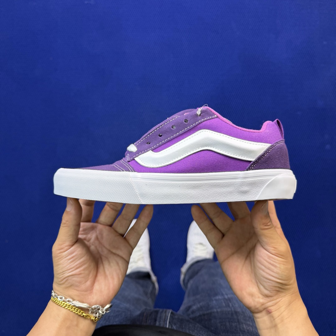 虎扑版！Vans Knu-Skool 低帮 KK30纯原级别外贸订单！万斯经典 硫化帆布板鞋 粗宽立体标