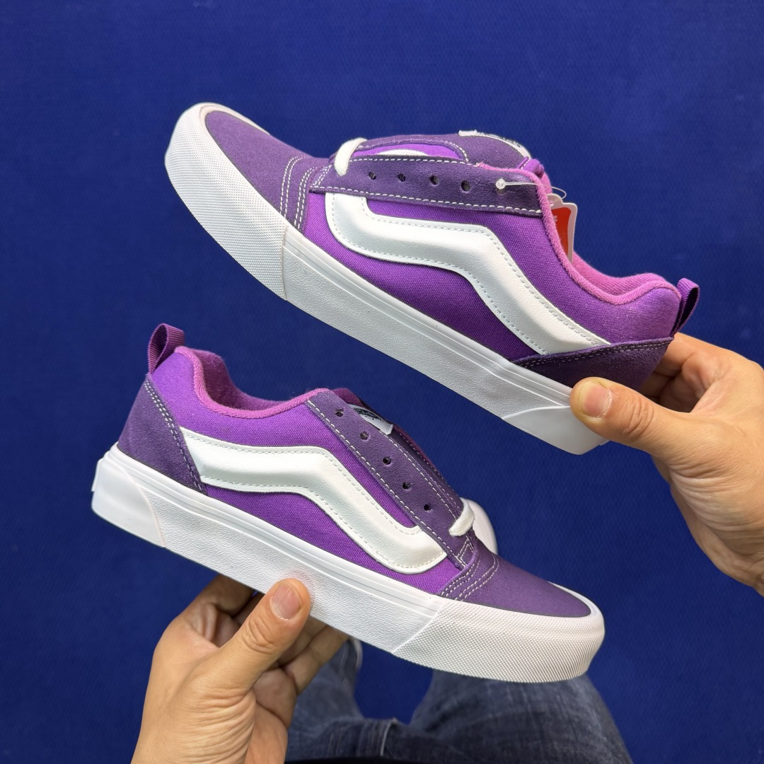 虎扑版！Vans Knu-Skool 低帮 KK30纯原级别外贸订单！万斯经典 硫化帆布板鞋 粗宽立体标