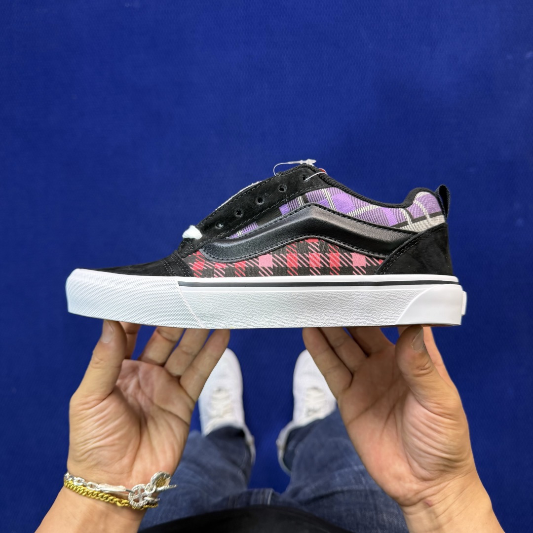 虎扑版！Vans Knu-Skool 低帮 KK47纯原级别外贸订单！万斯经典 硫化帆布板鞋 粗宽立体标