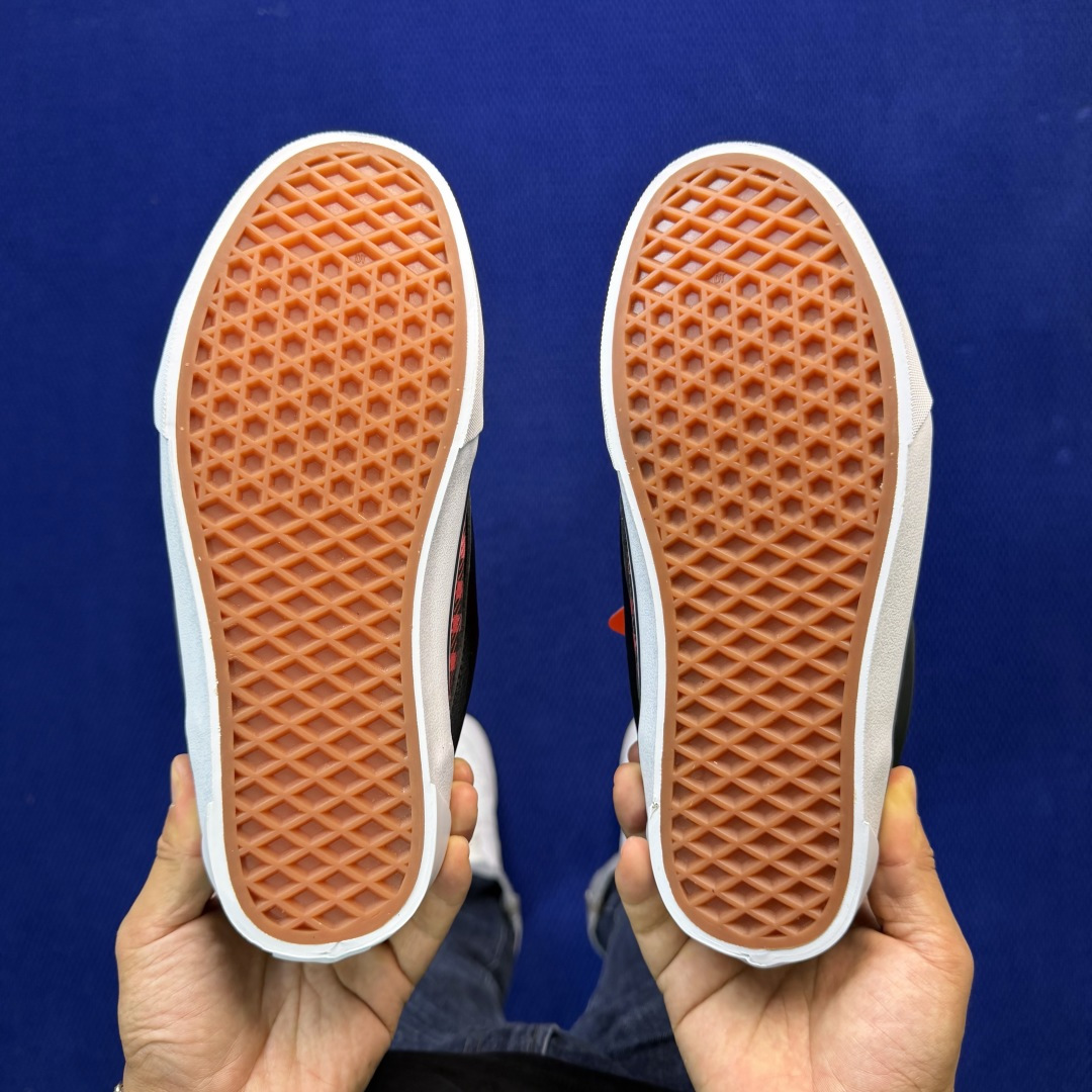 虎扑版！Vans Knu-Skool 低帮 KK47纯原级别外贸订单！万斯经典 硫化帆布板鞋 粗宽立体标