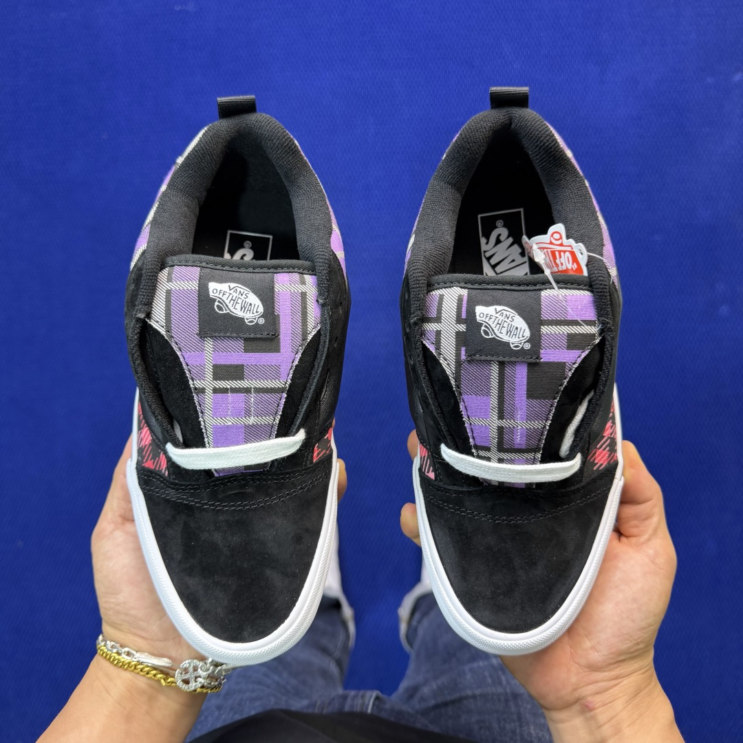 虎扑版！Vans Knu-Skool 低帮 KK47纯原级别外贸订单！万斯经典 硫化帆布板鞋 粗宽立体标