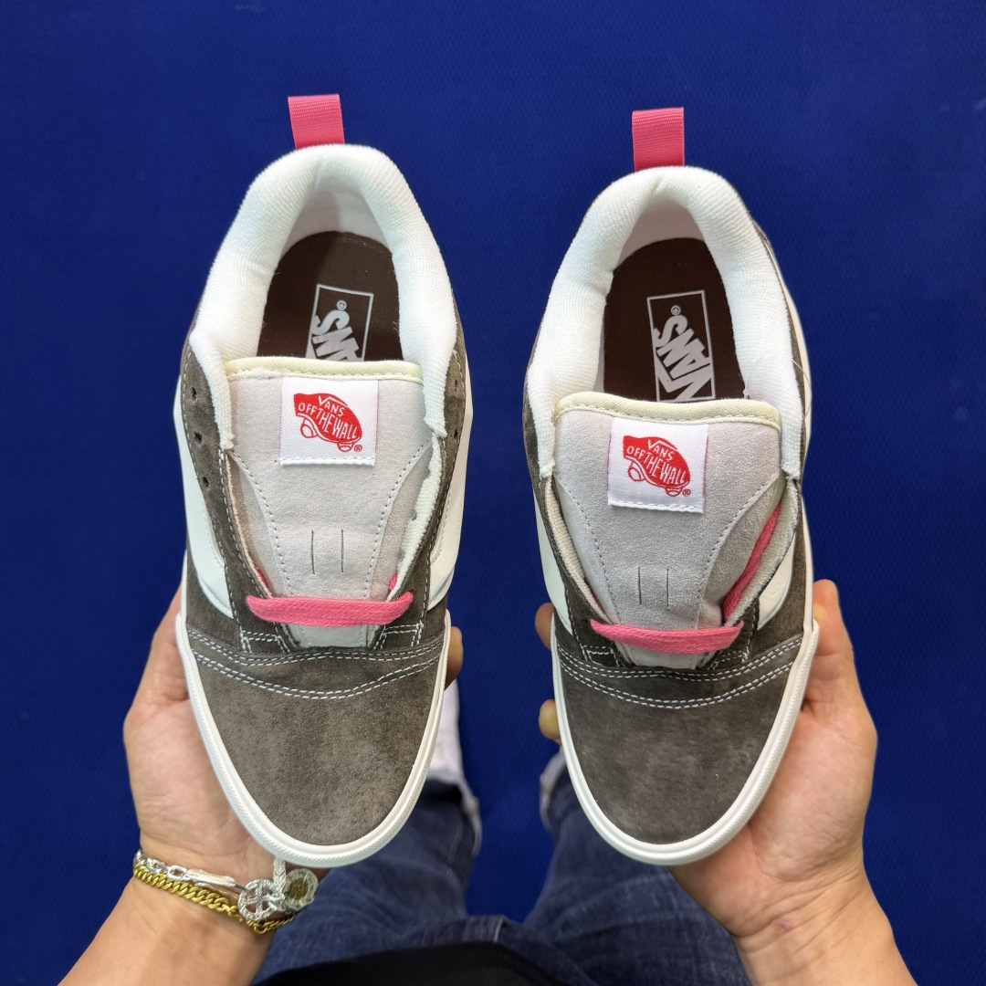 虎扑版！Vans Knu-Skool 低帮 KK50纯原级别外贸订单！万斯经典 硫化帆布板鞋 粗宽立体标