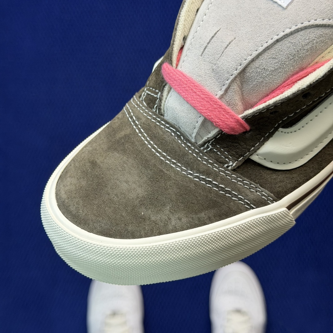 虎扑版！Vans Knu-Skool 低帮 KK50纯原级别外贸订单！万斯经典 硫化帆布板鞋 粗宽立体标