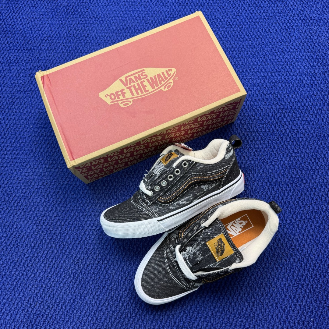 虎扑版！Vans Knu-Skool 低帮 KK34纯原级别外贸订单！万斯经典 硫化帆布板鞋 粗宽立体标