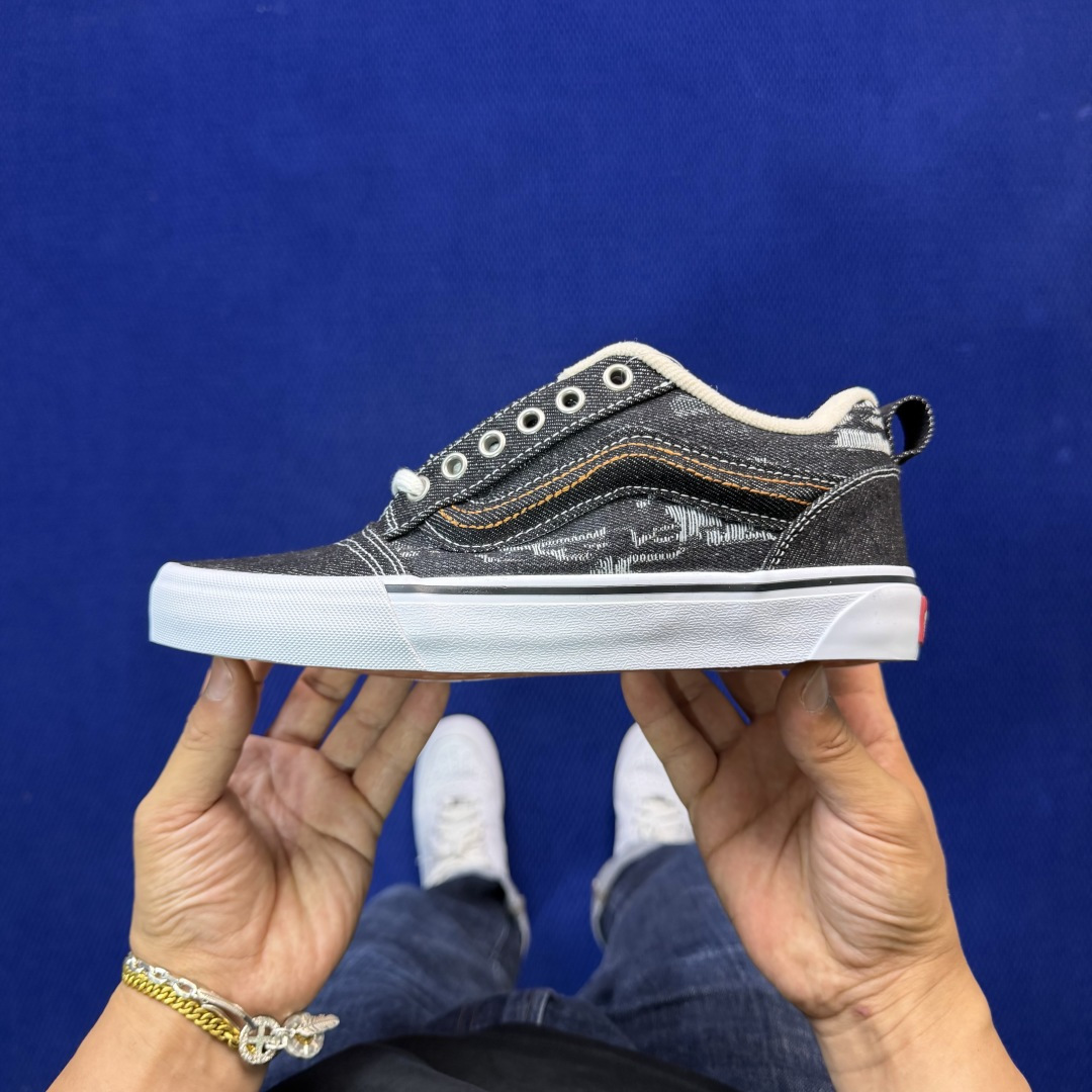 虎扑版！Vans Knu-Skool 低帮 KK34纯原级别外贸订单！万斯经典 硫化帆布板鞋 粗宽立体标